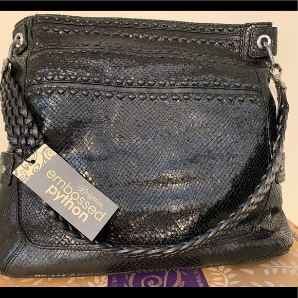 Brighton original Tulla Black Python handbag - Picture 1 of 11